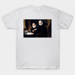 The Shipbuilder and his Wife: Jan Rijcksen (1560/2-1637) and his Wife, Griet Jans by Rembrandt T-Shirt